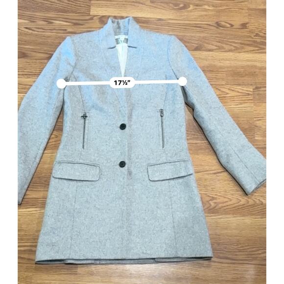Veronica Beard gray dickey compatible Melange Wool Cashmere Blend coat size 4 - Picture 6 of 16